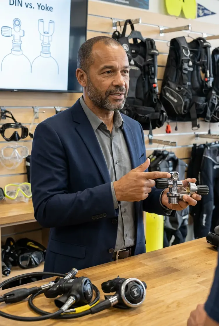 Are DIN connections really safer than yoke connections?