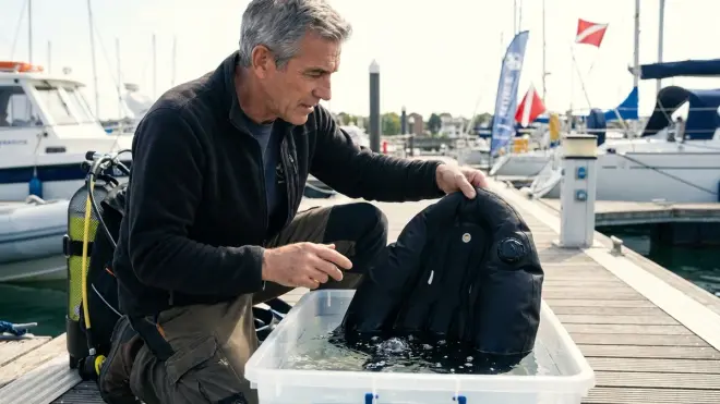 How can I tell if a used BCD bladder has leaks before buying it?