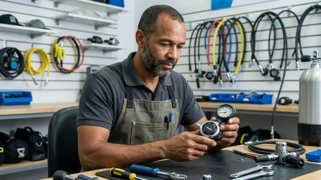 How far in advance should I service my regulator before a dive trip?
