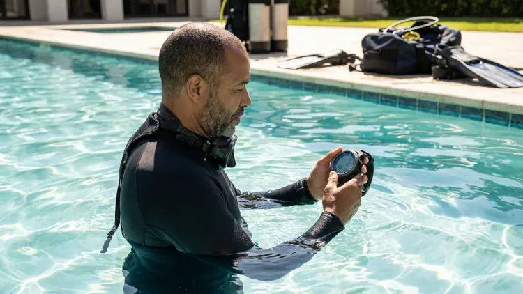 Step 5: Verify Wet Calibration in Pool or Shallow Water
