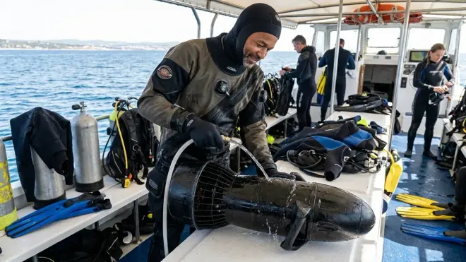 Step 8: Surface Procedures and Post-Dive DPV Care
