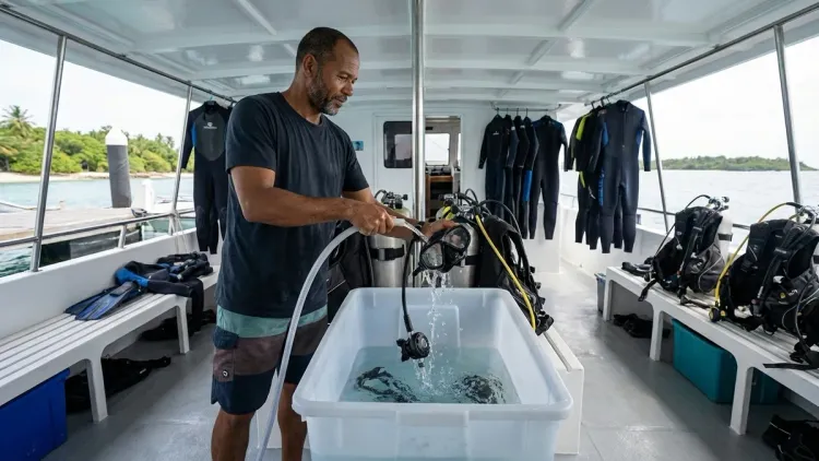 Step 1: Establish Your Post-Dive Rinse Routine Immediately