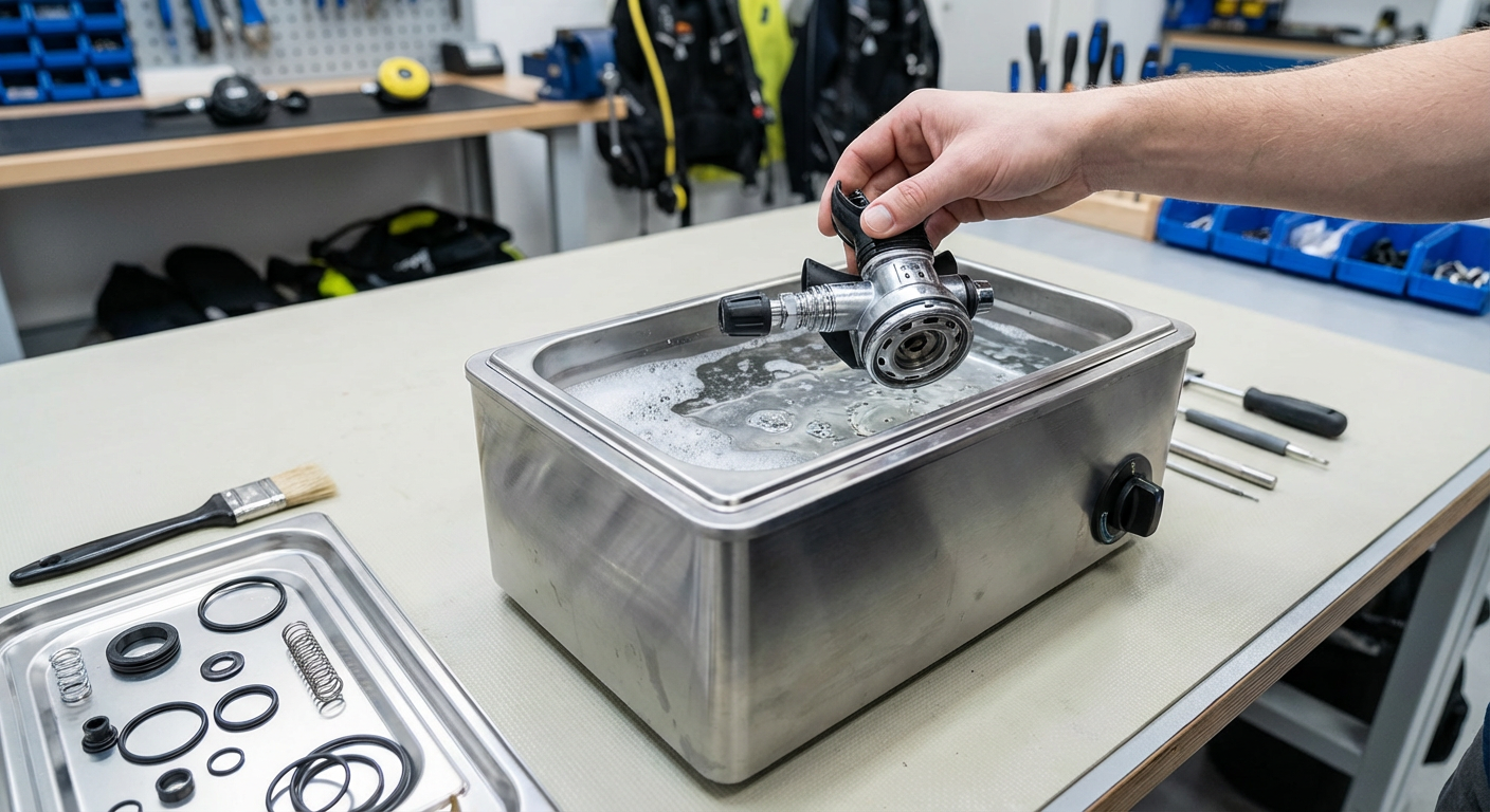 Step 3: Ultrasonic Cleaning and Component Preparation — how to service a scuba regulator