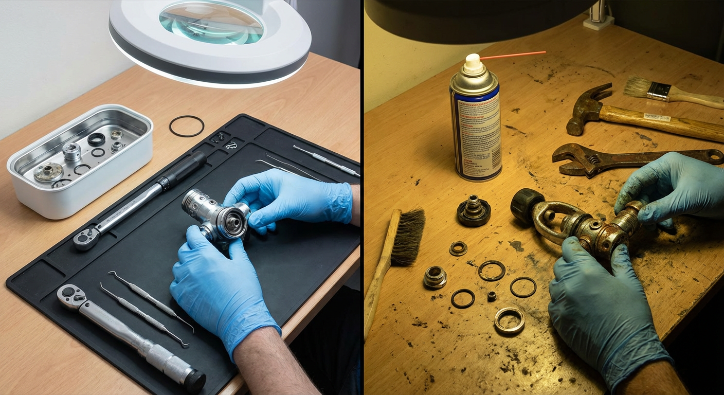 Pro Tips & Common Mistakes — how to service a scuba regulator